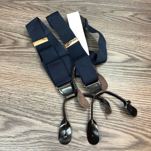 Brooks Brothers Other - Brooks Brothers Navy Blue Braces Suspenders